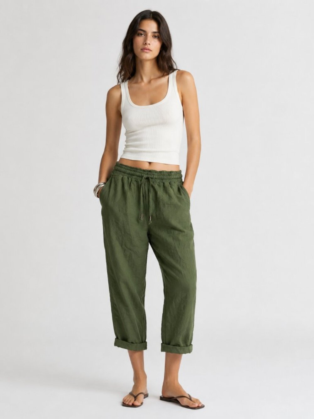 Femme by Design Linen Capri Pants